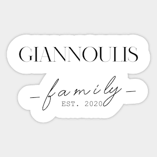 Giannoulis Family EST. 2020, Surname, Giannoulis Sticker